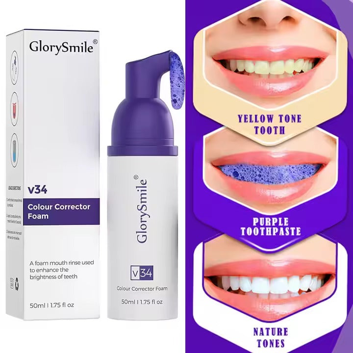 Mousse de blanchiment des dents Glorysmile V34 Correcteur de couleur
